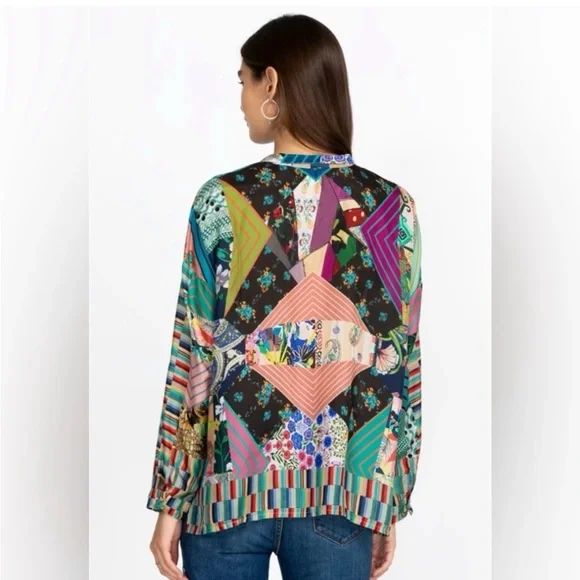 JOHNNY WAS Imagination Kari Button Down Women’s Top. Size L. NWT - Picture 3 of 16